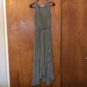 David’s Bridal Grey Bridesmaid Dress
